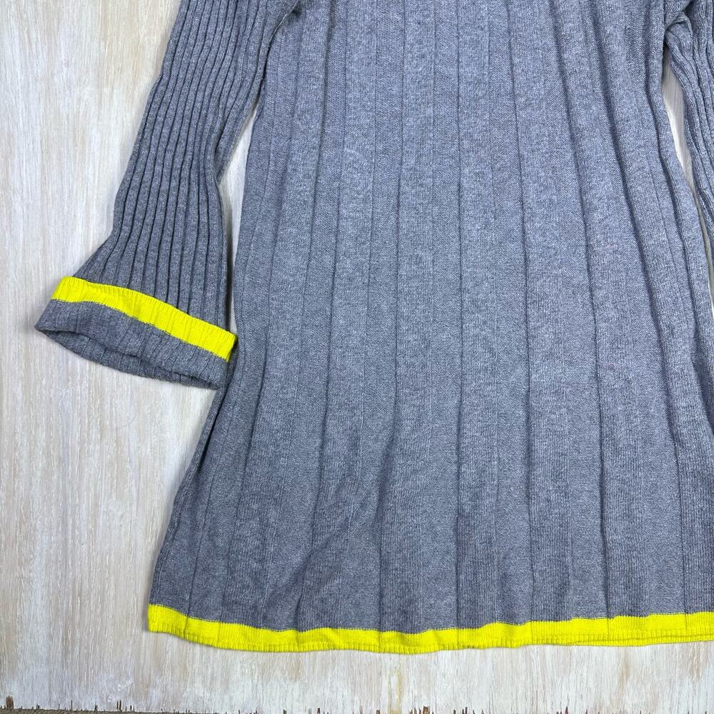 Anthropologie Arseneau Ribbed Casual High Neck Knee Length Sweater Dress Small - Picture 5 of 15